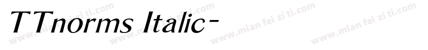 TTnorms Italic字体转换